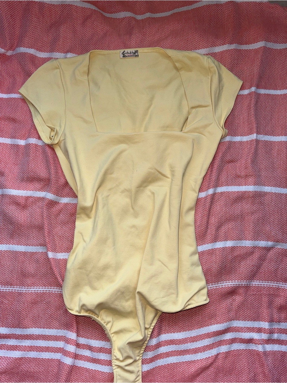 Yellow Free People Square-Neck Women’s Bodysuit - Picture 4 of 5